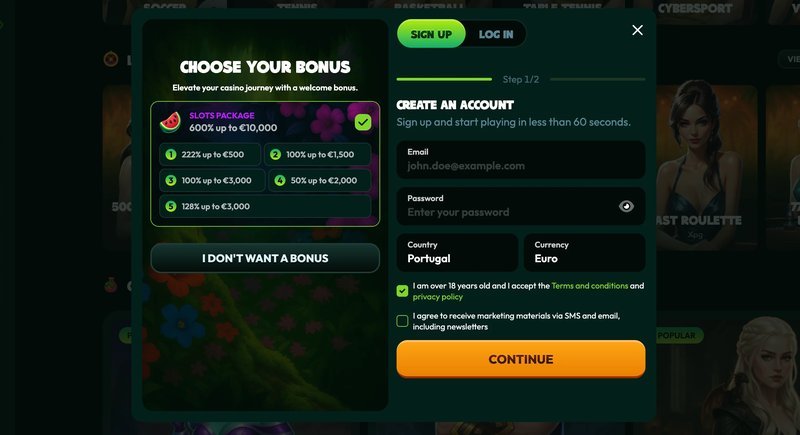 Sweden - tucan casino bonus